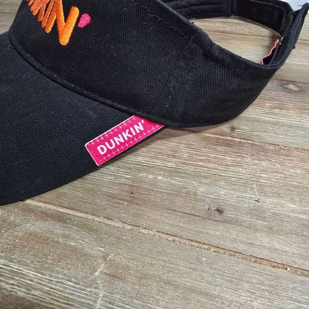 Dunkin Donuts Employee Uniform Set Black Full Zip Jacket and Visor Mens Large - Picture 8 of 11